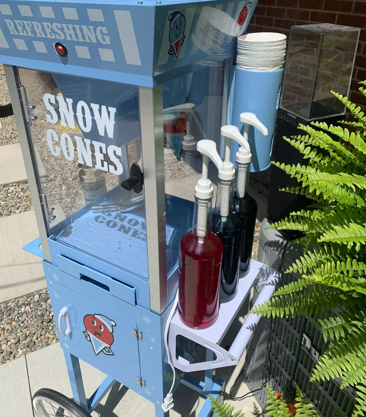 Sammies & Pops snow cone cart available to rent